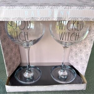 Rae Dunn Halloween Witch Wine Glasses!